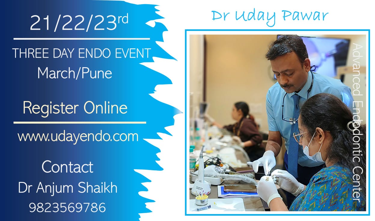 Three DAYS ENDODONTICS Hands-on Seminar in Pune